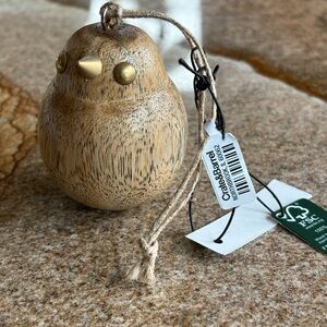 Crate&barrel wood bird ornament